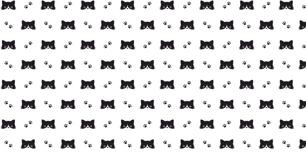Black kitten pattern