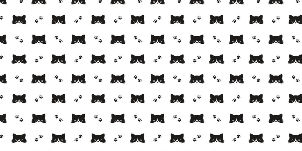 Black kitten pattern