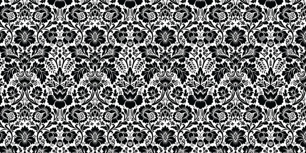 Damask black and white