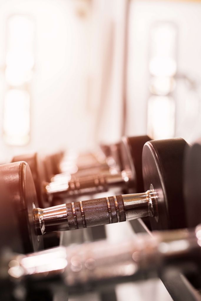 Row of dumbells