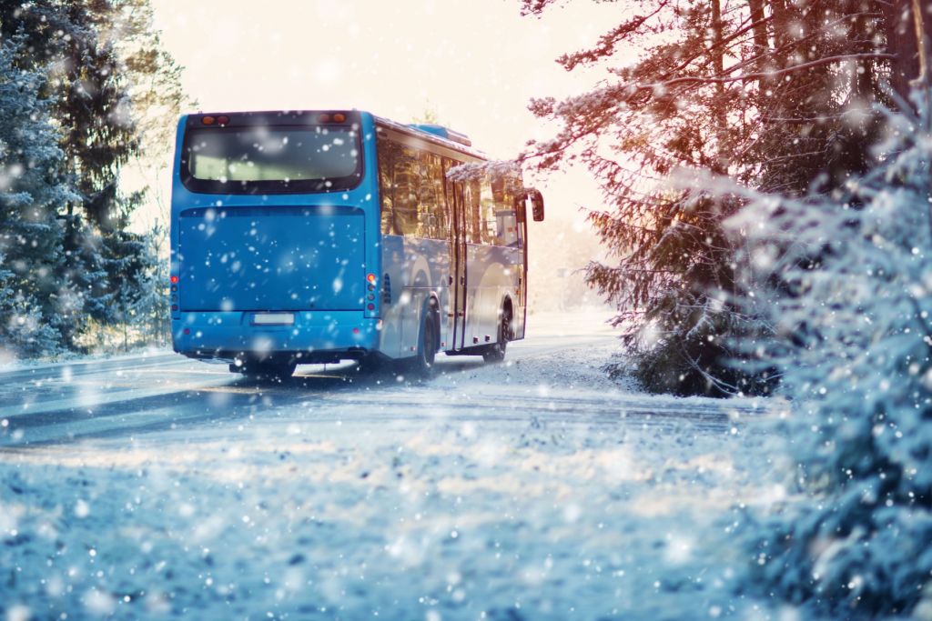 Bus in winter
