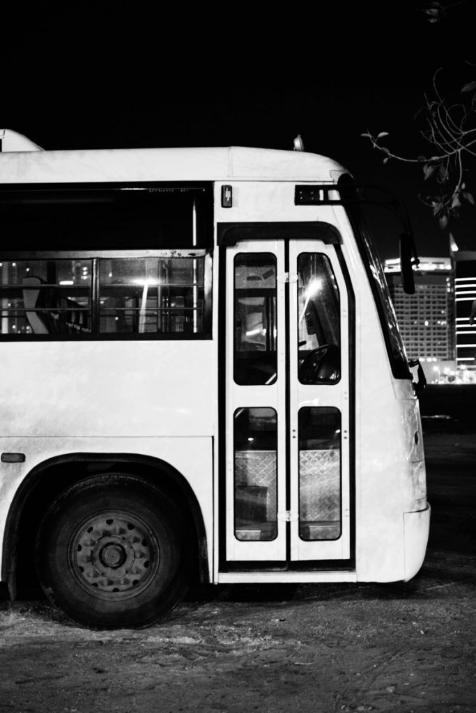 Front doors of a bus