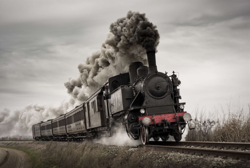 Vintage steam train