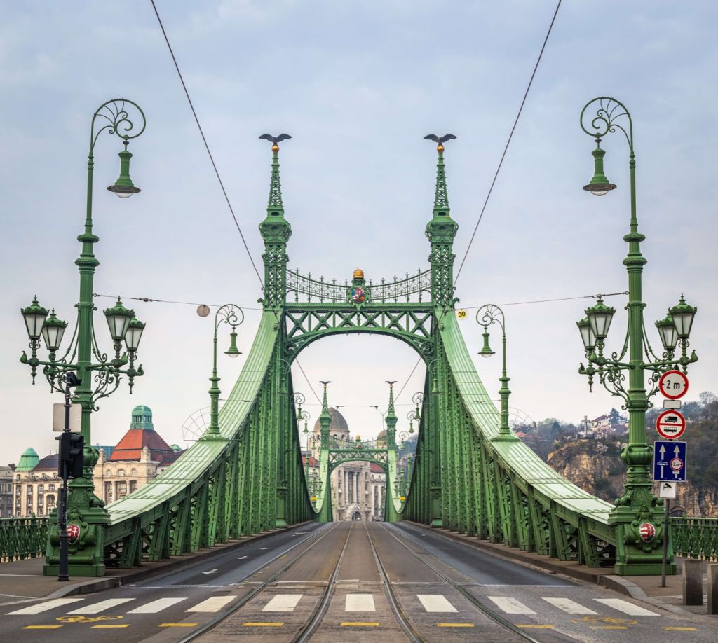 Tram line in Budapest