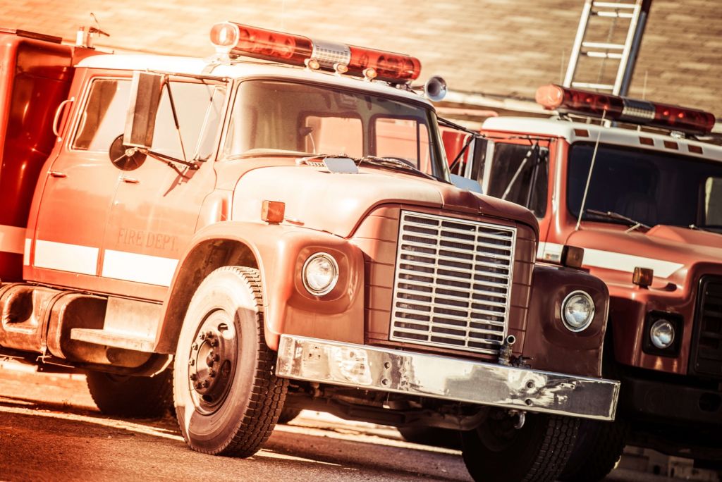 Vintage fire engine