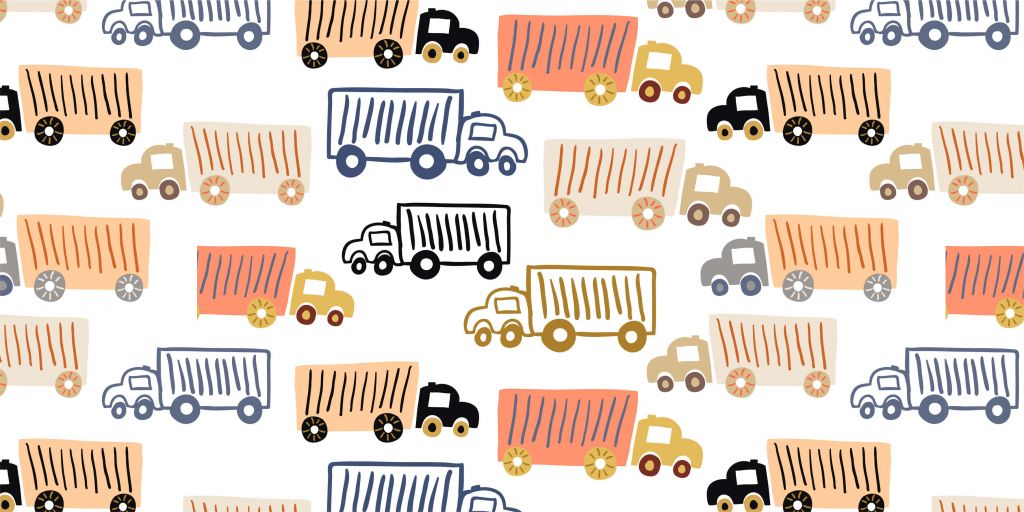 Wallpaper with truck pattern