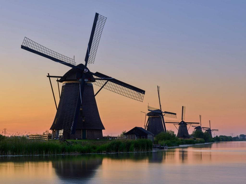 Mills at sunrise