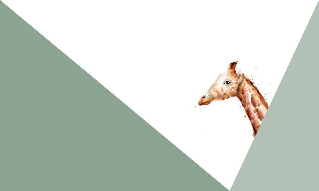 Green triangles with giraffe