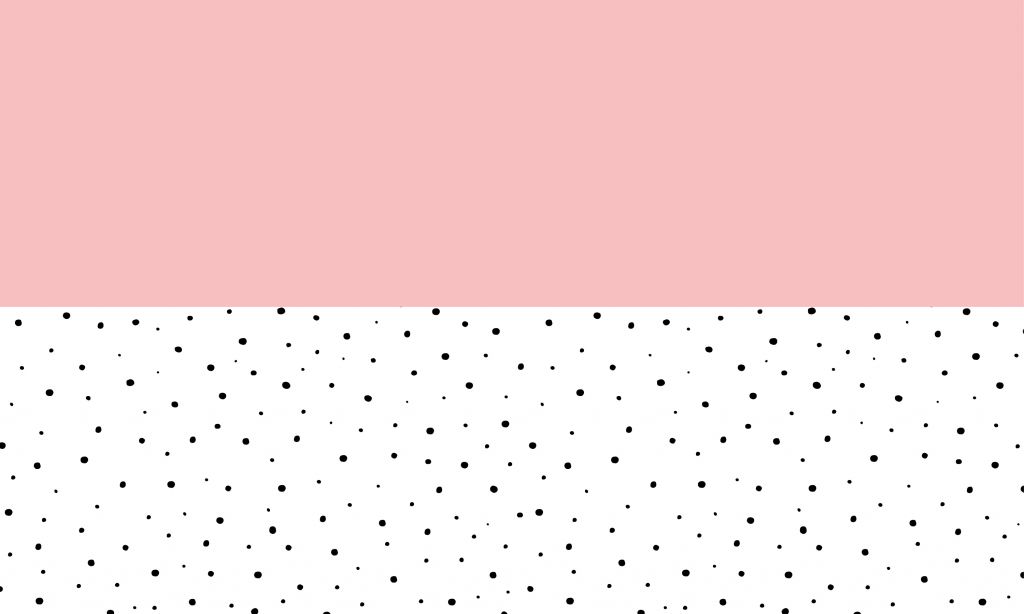 Pink and white areas with black dots