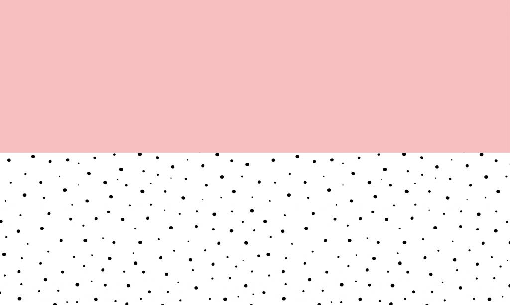 Pink and white areas with black dots