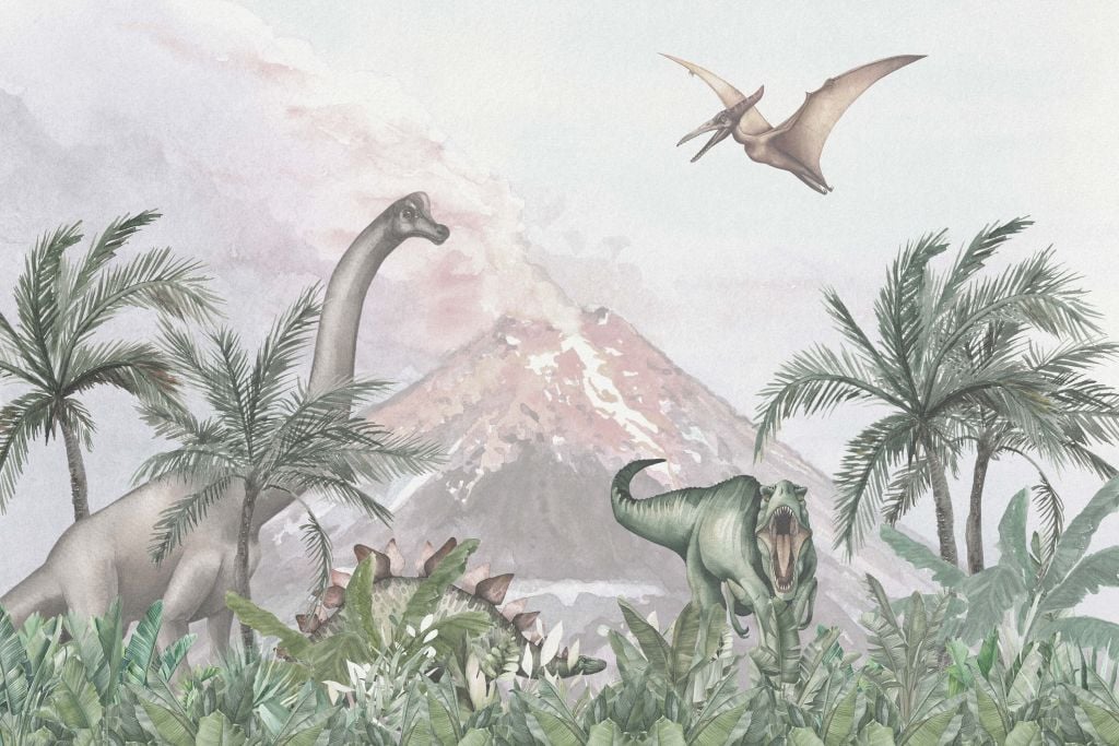Dino's near a volcano