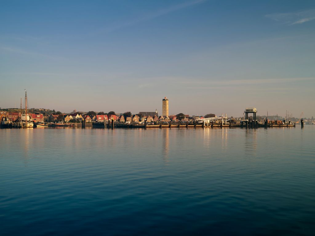 Port with lighthouse