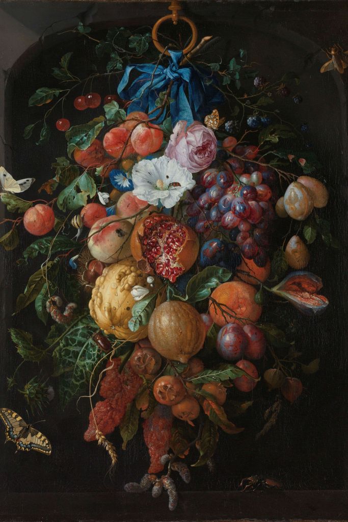 Festoon of fruit and flowers