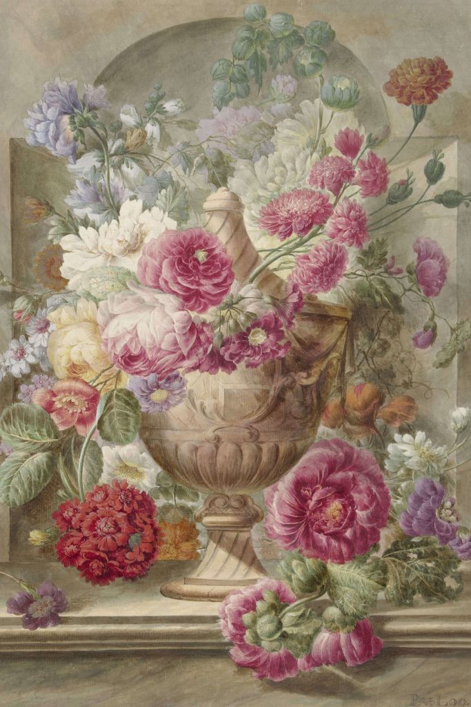Vase with flowers, Pieter van Loo