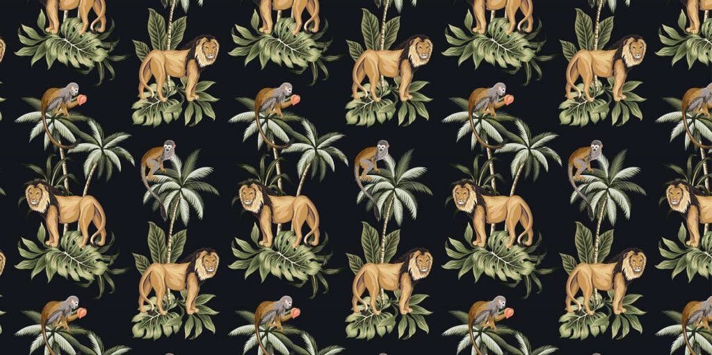Lions on leaves