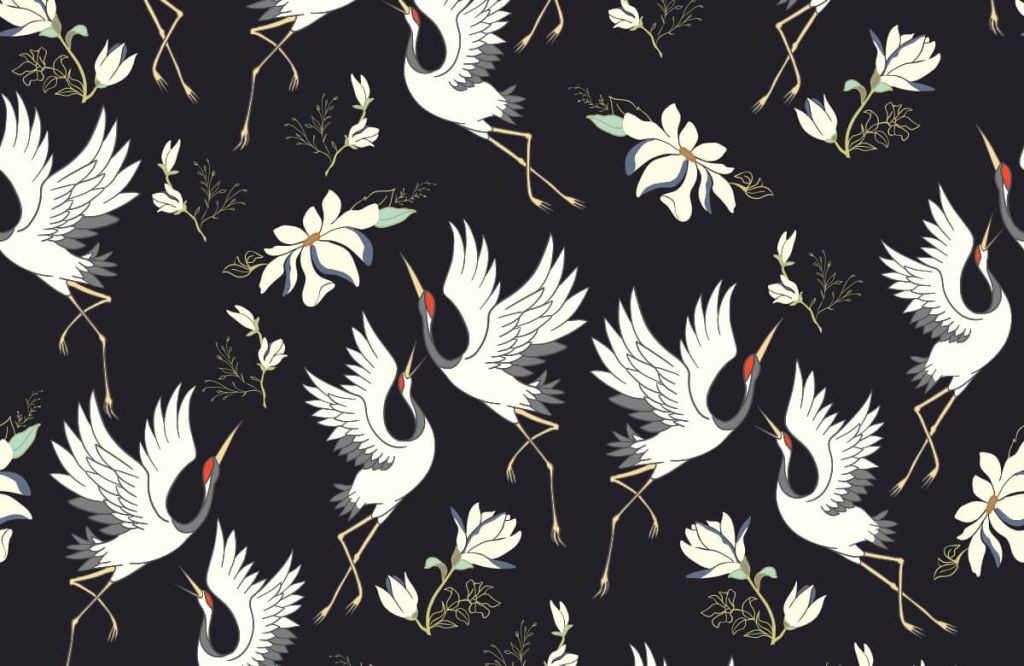Flying crane pattern