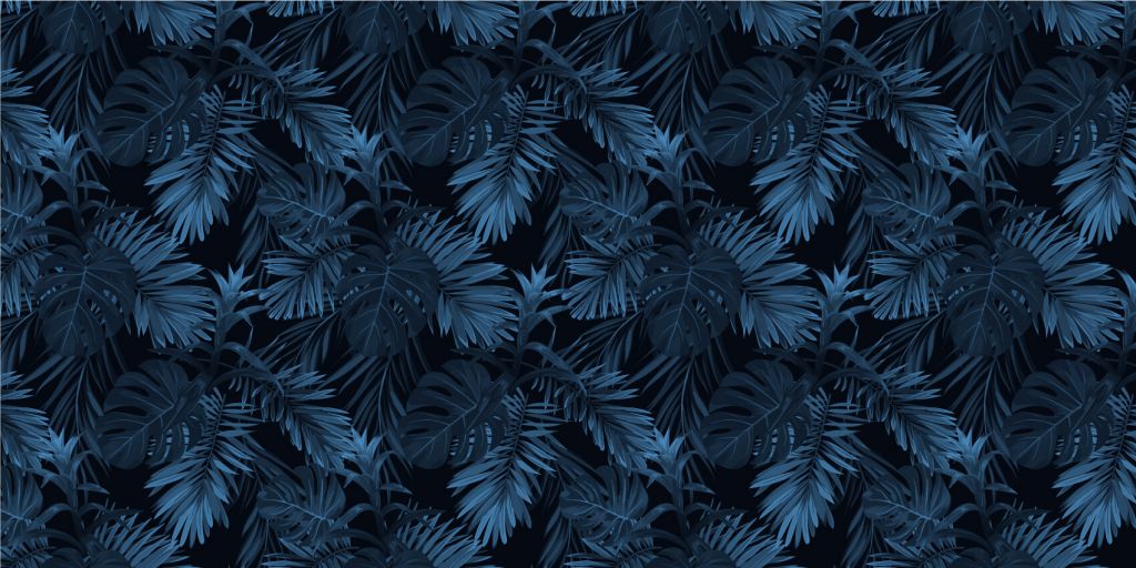 Blue tropical leaves