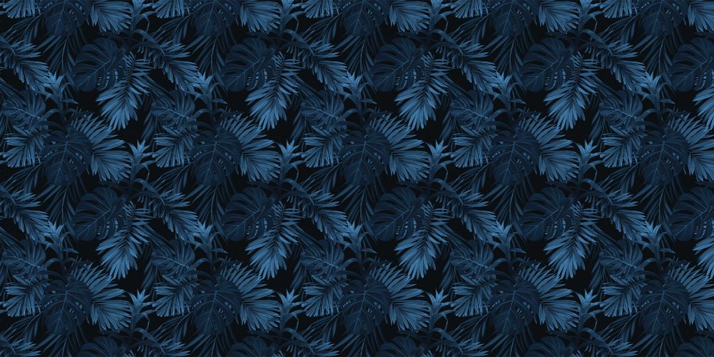 Blue tropical leaves