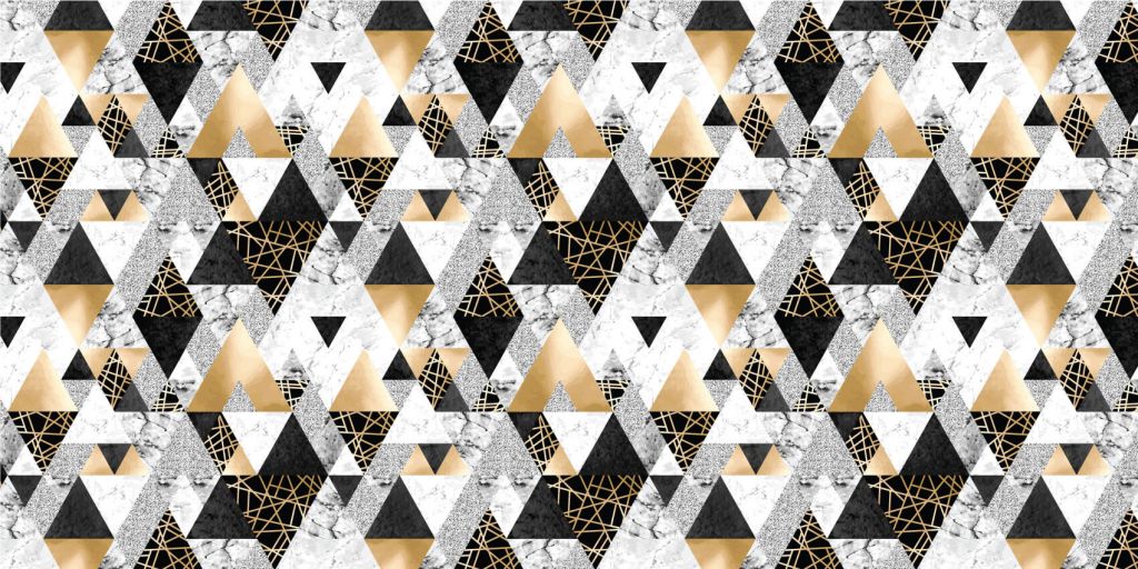 Marble triangles with gold