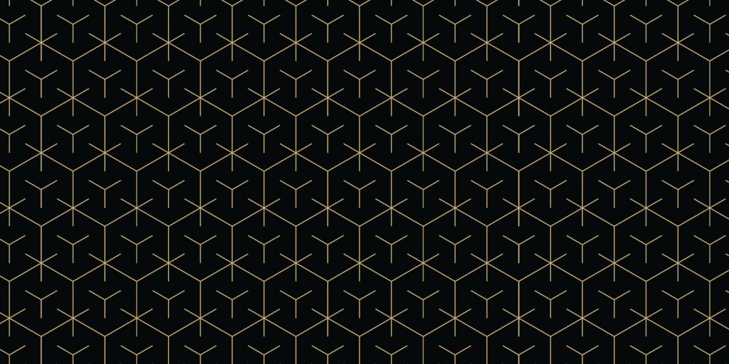Geometric hexagons, black