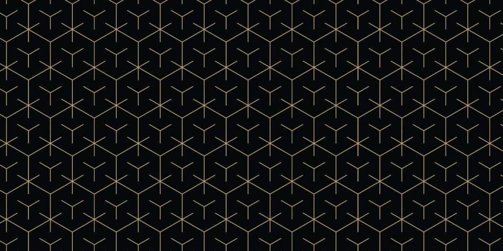 Geometric hexagons, black