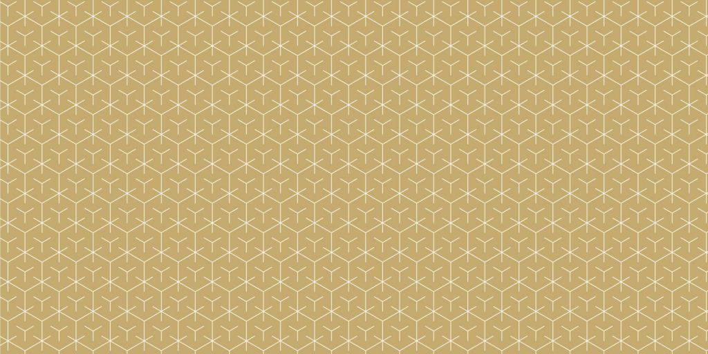 Geometric hexagons, gold
