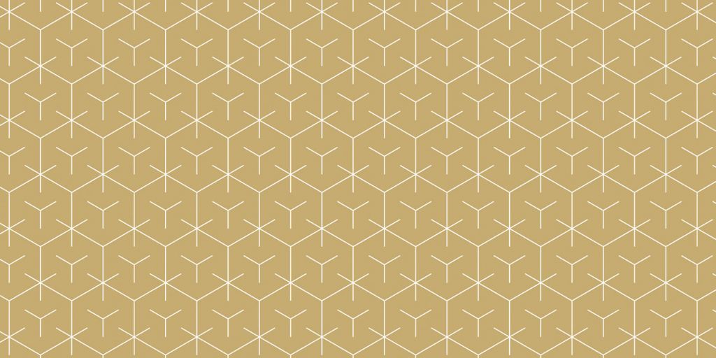 Geometric hexagons, gold