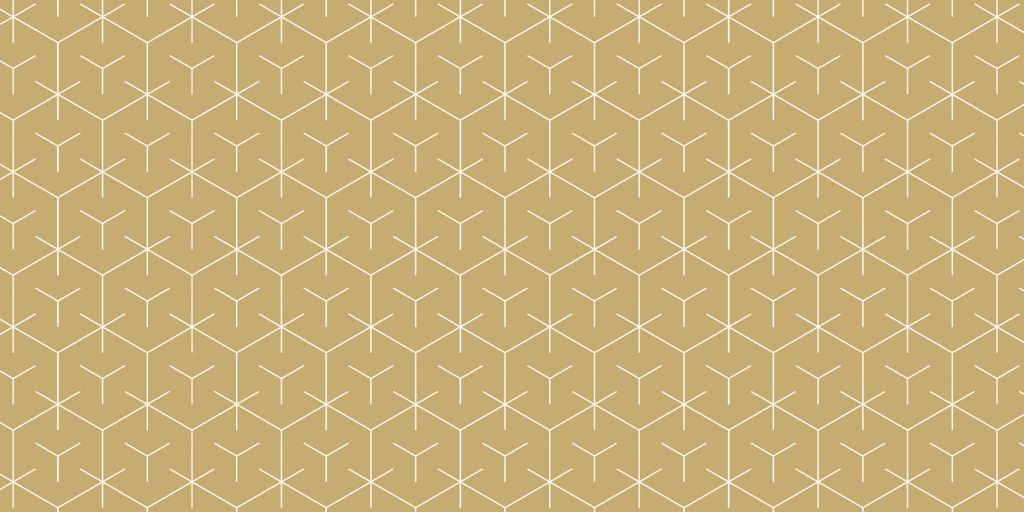 Geometric hexagons, gold