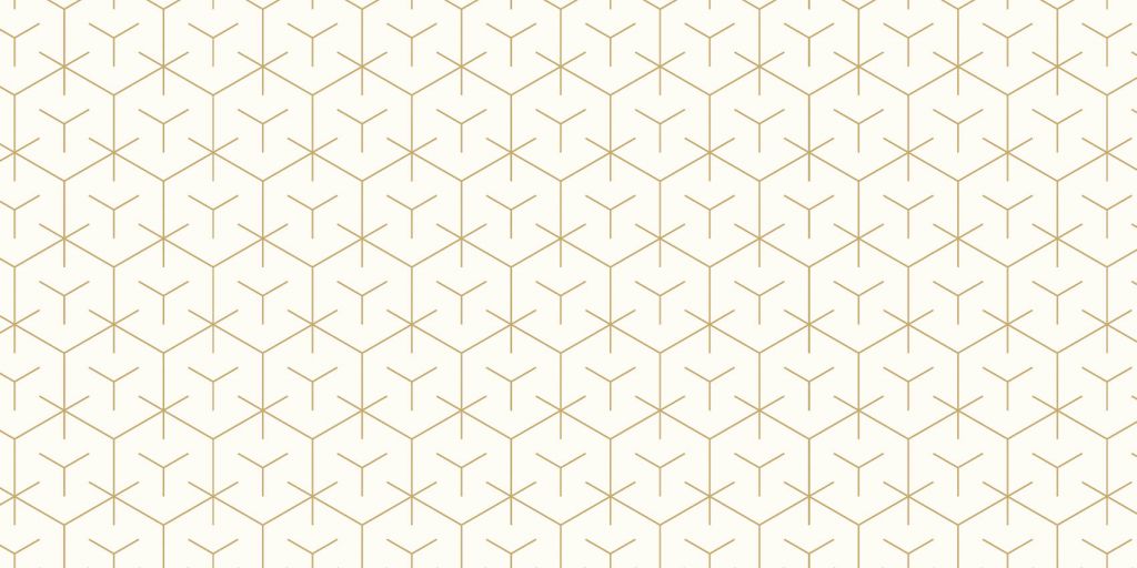 Geometric hexagons, white