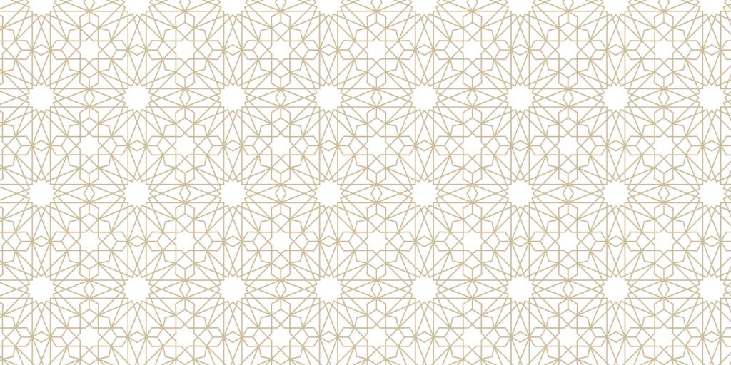 Geometric flowers, white