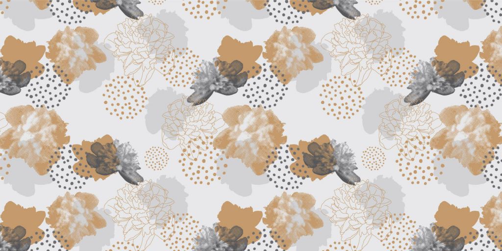 Grey floral pattern