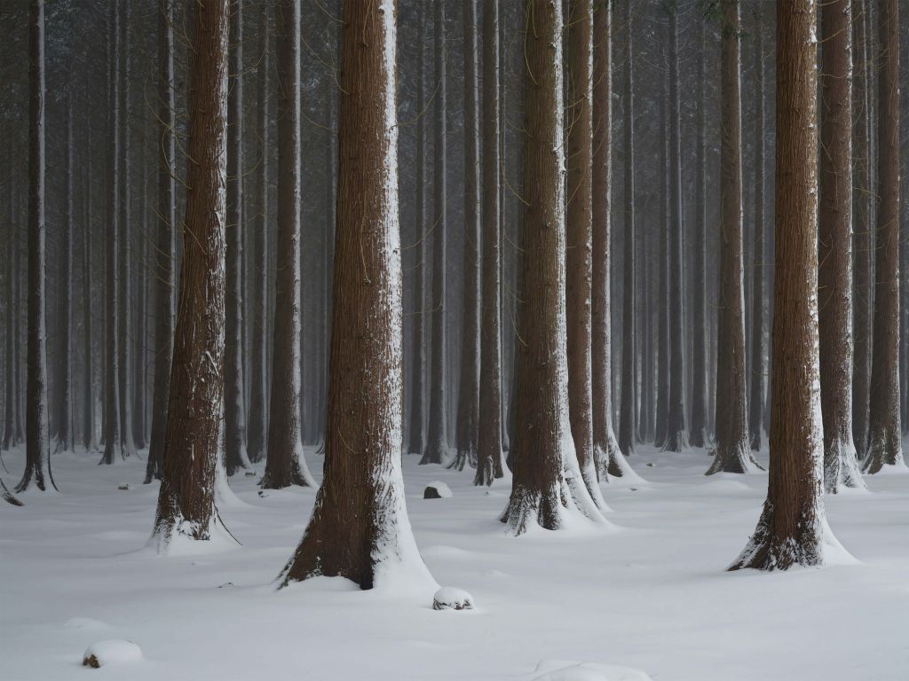 Snow in the woods