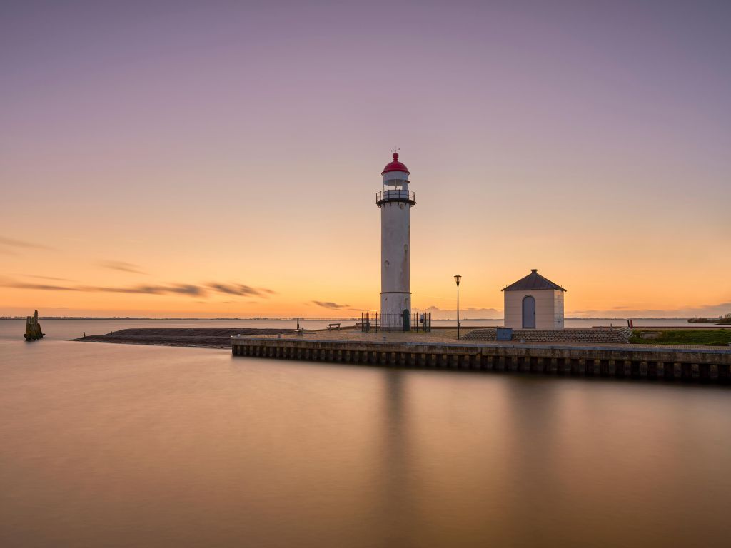 Lighthouse at sunset