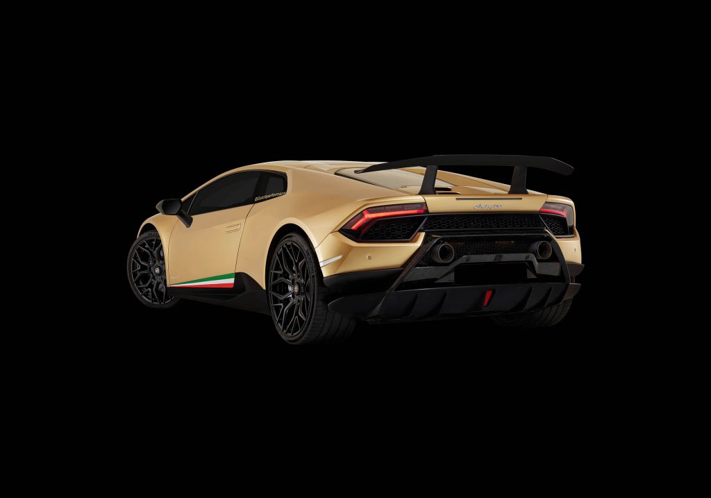 Lamborghini Huracán - Left Rear end, black
