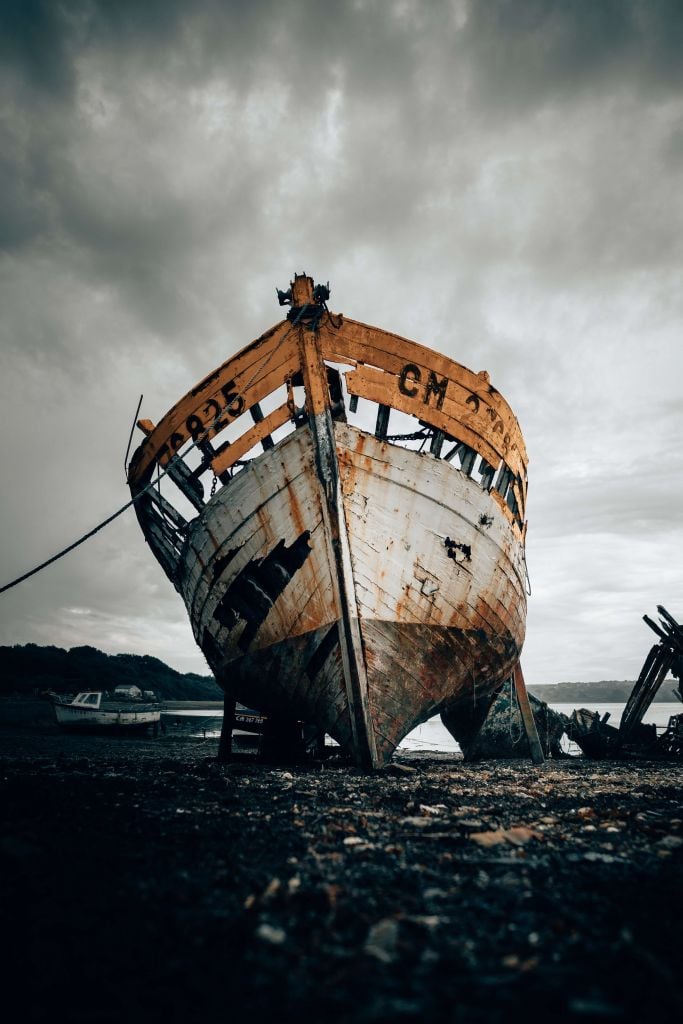 Old rusty ship wreck