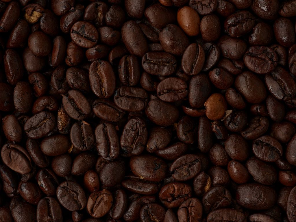 Coffee beans close up