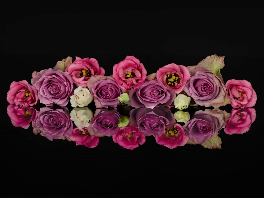 Colorful roses bouquet