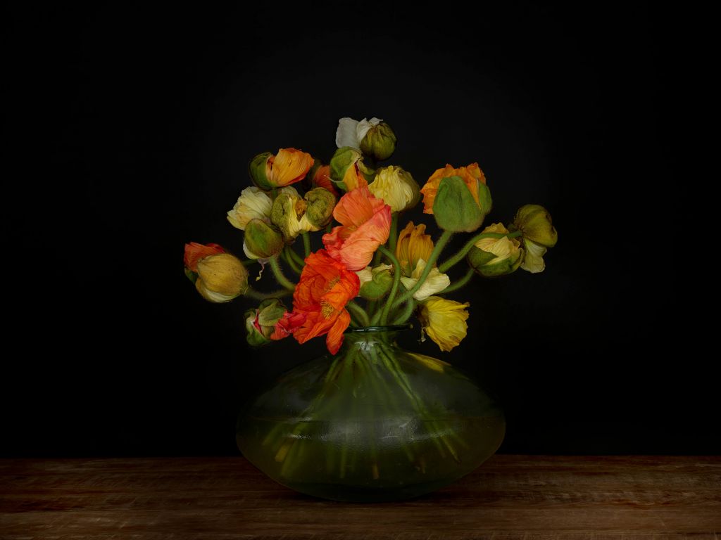 Picturesque vase with flowers