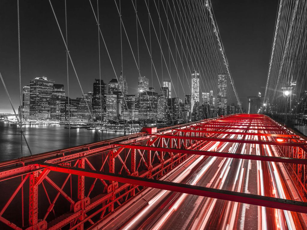 Red Brooklyn Bridge