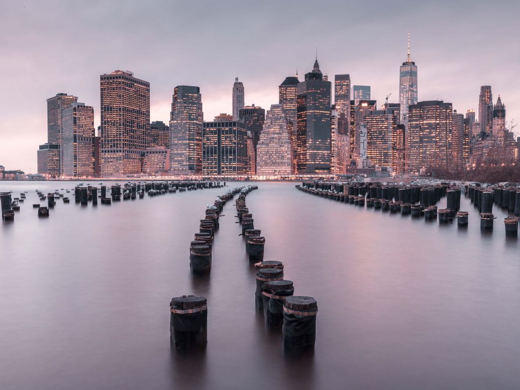 Breakwaters near Manhattan