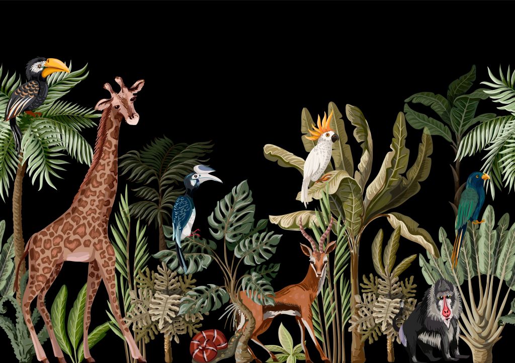 Various jungle animals
