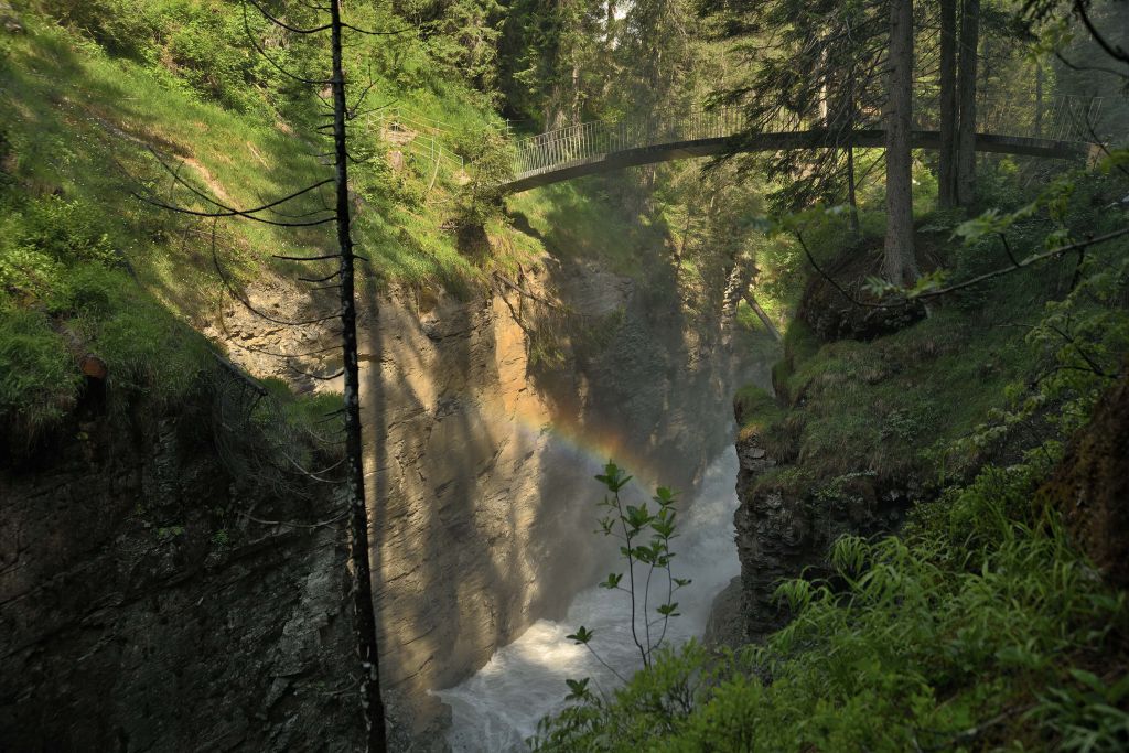 Bridge with rainbow