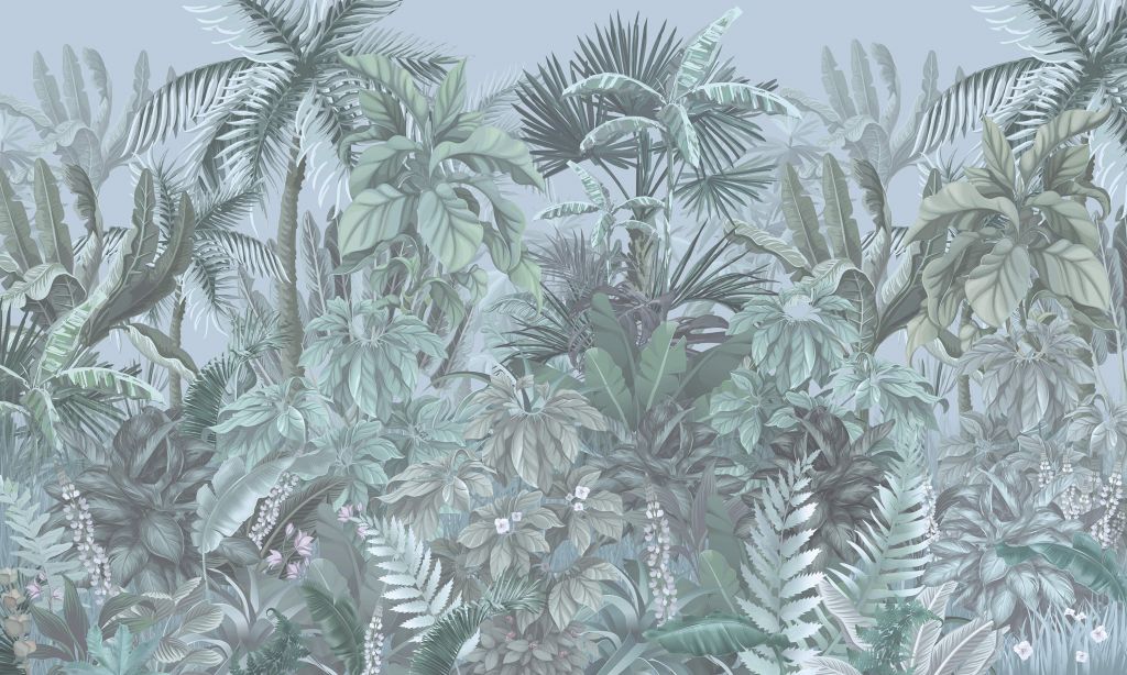 Blue tropical jungle