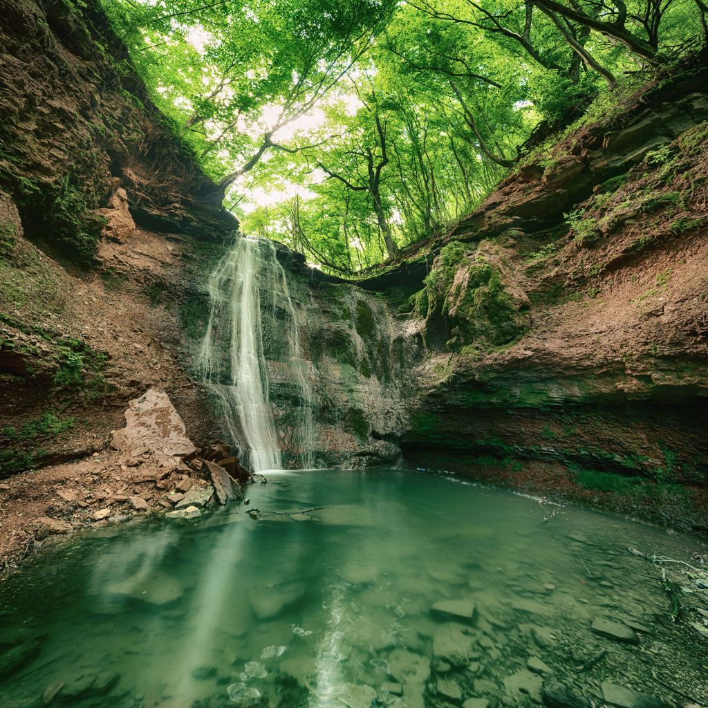 Mountain waterfall