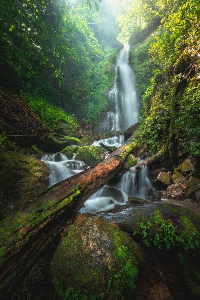 Close-up of waterfall