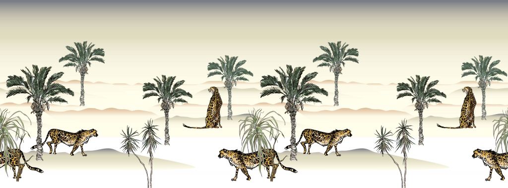 Illustration of leopards