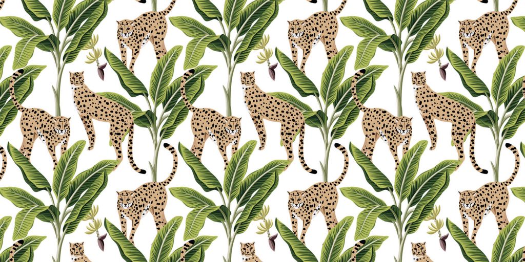 Cheetah between the trees