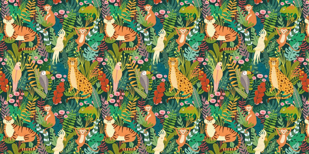 Colourful animals pattern