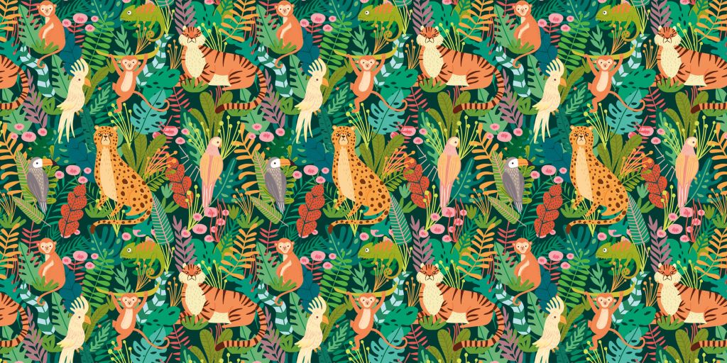 Colourful animals pattern