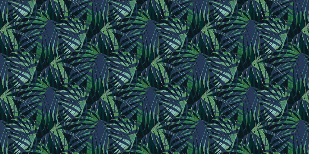 Green palm leaves